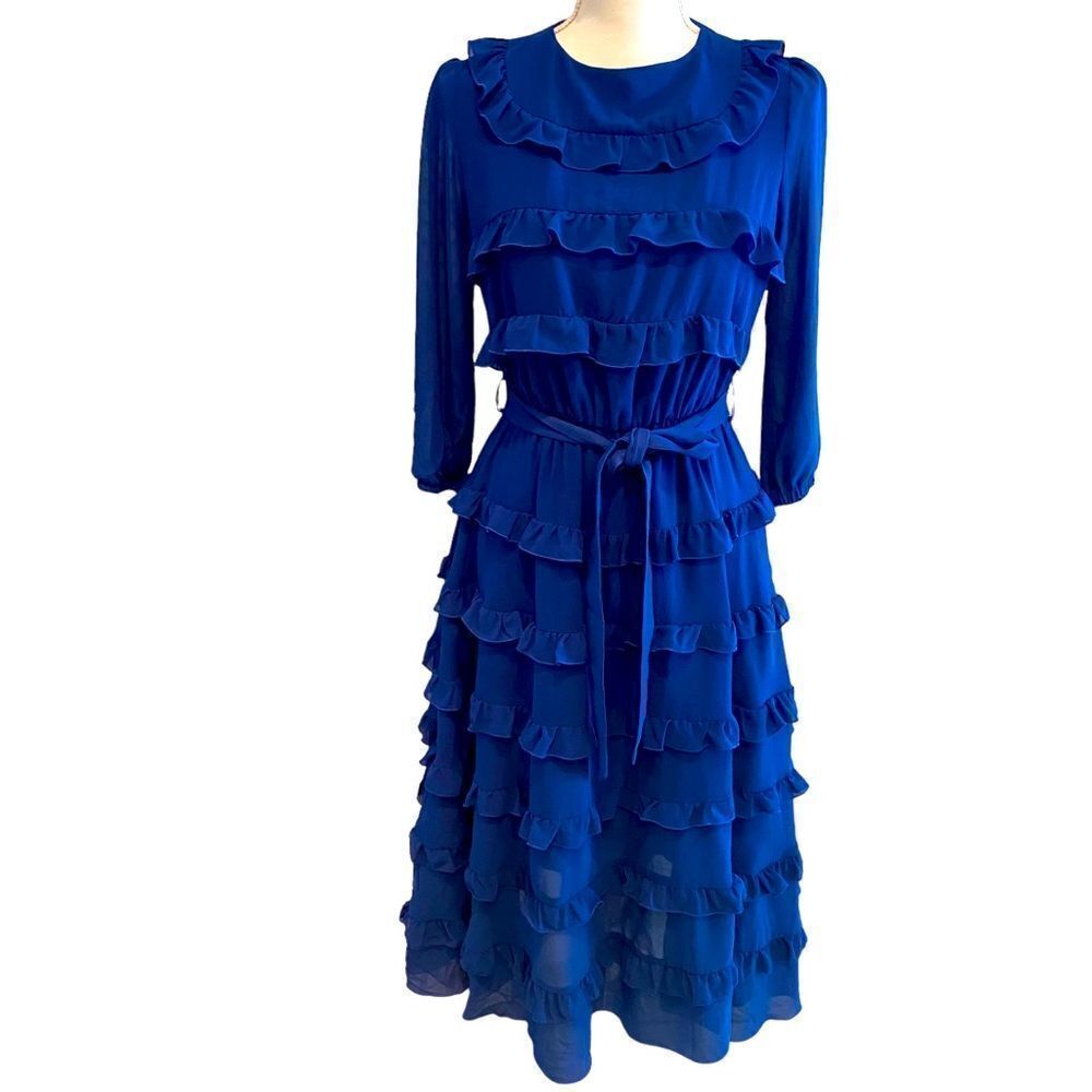 Blugirl Bluemarine Ruffled Dress Italy US Size 4